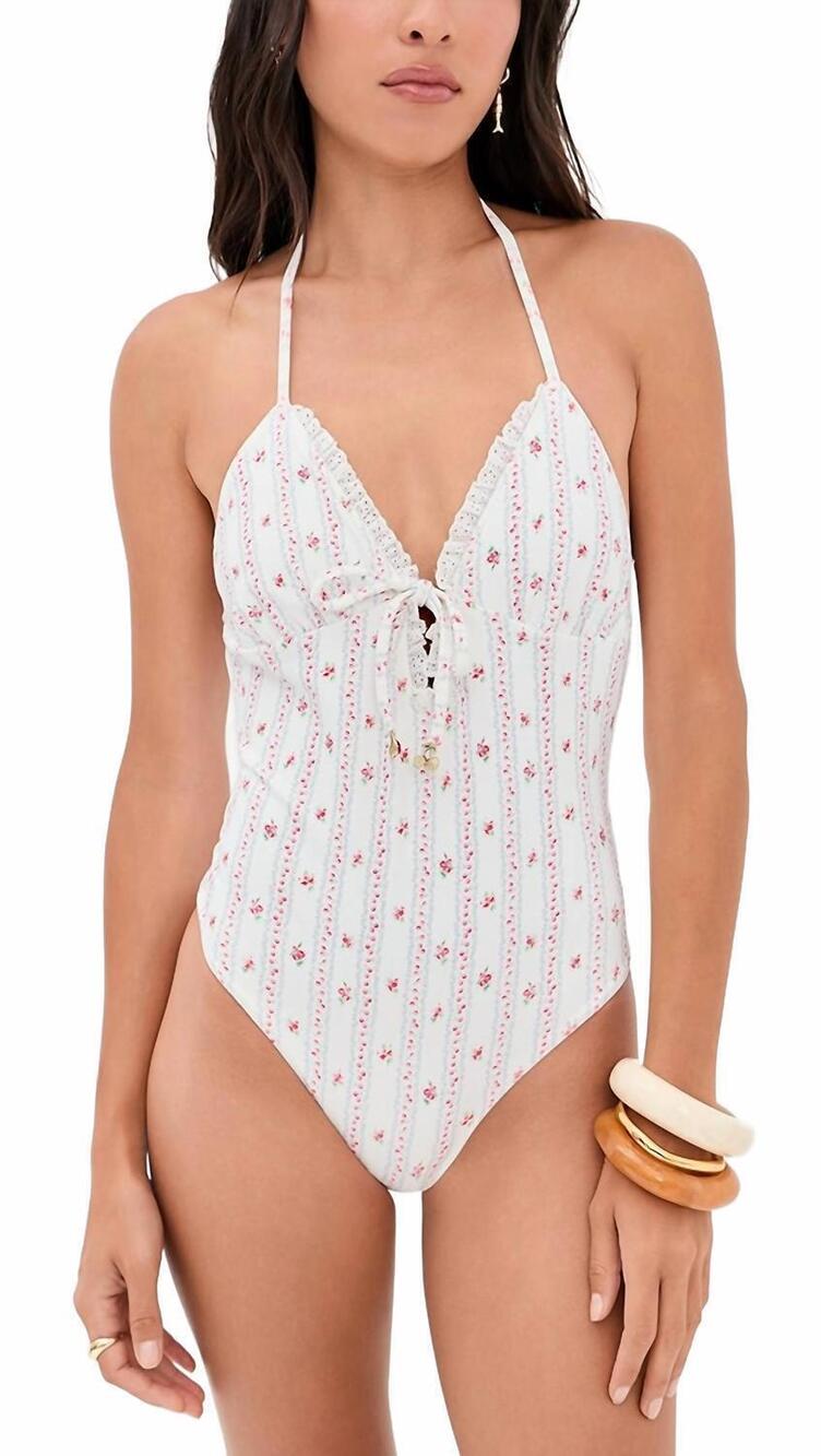NEW LOVESHACKFANCY nolanne one-piece swimsuit in poppy red